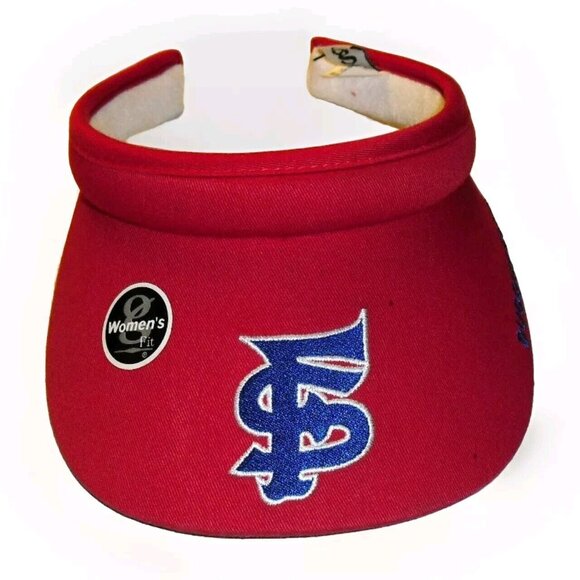 Fresno State Bulldogs Womens Red Visor hat cap Embroidered Logo New - Picture 1 of 3